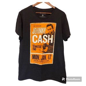Johnny Cash Black S/S T-shirt Men's 2XL Tennessee Two Salem Armory Jan 17 Music